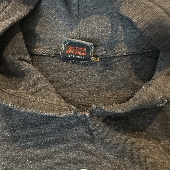 Vtg Orange County Chopper Hoodie Mens Medium Large Faded Black Distressed Y2K - Picture 8 of 10